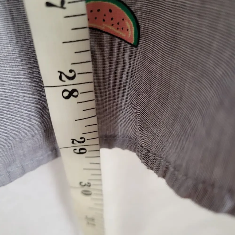 Banana Republic Luxe Poplin untucked slim fit button up Size XL Grey Watermelon